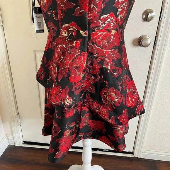 New Shani Women's Jacquard Boat Neck Tiered Dress size 16 Fit and Flare Regency - Picture 14 of 16